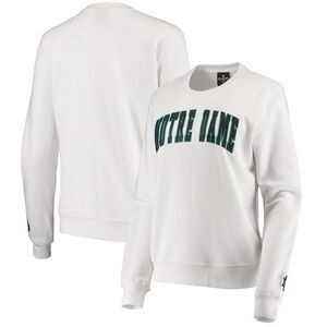 Womens Colosseum White Notre Dame Fighting Irish Campanile Pullover Sweatshirt